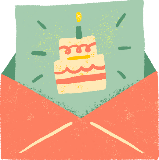 Handdrawn Textured Cute Greeting Card