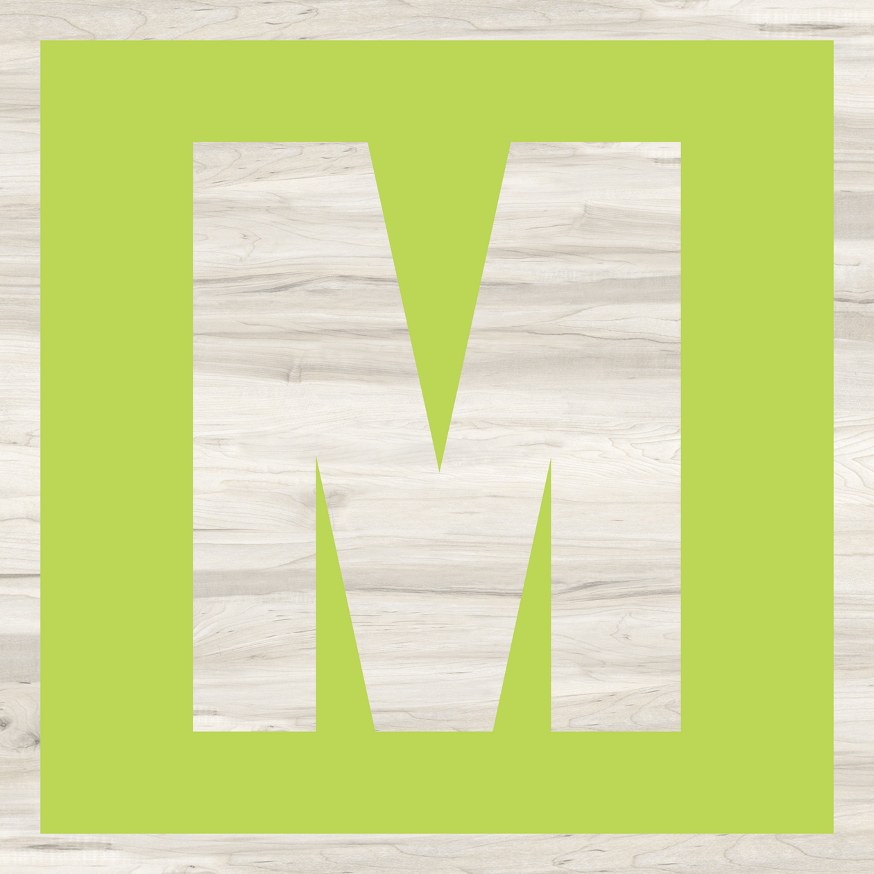 Wood Letter M